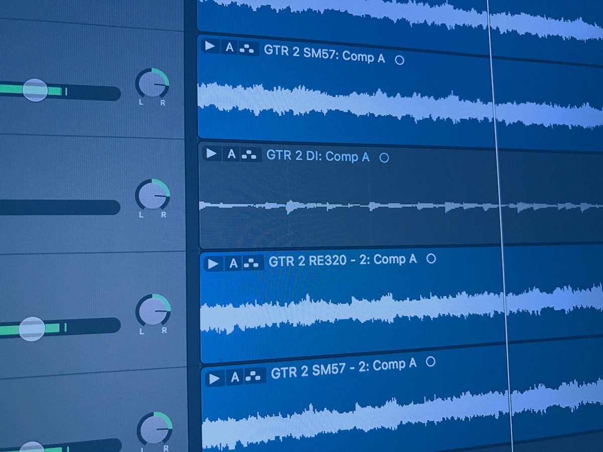 Image of a computer screen running a DAW software.